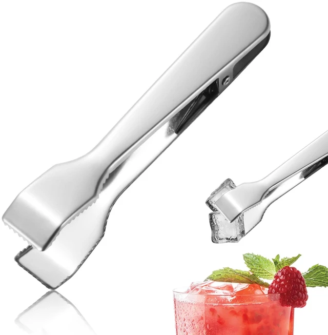 Main image of Ice Tongs for Bucket Bar Stainless Steel Cube Tong with Claw Grips Sugar Cube Tongs for Buckets Large Cubes Kitchen Use for Home Hotel Ice Bars