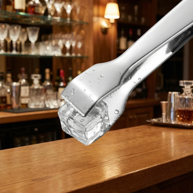 Alt view image 3 of 7 - Ice Tongs for Bucket Bar Stainless Steel Cube Tong with Claw Grips Sugar Cube Tongs for Buckets Large Cubes Kitchen Use for Home Hotel Ice Bars