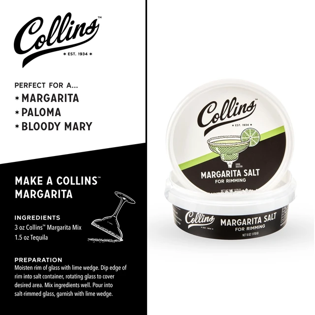 Alt view image 3 of 7 - White Margarita Salt Rimmer for Cocktails, Rimming salt for Margarita glasses, Perfect for Tequila and Mezcal drinks, Rim salt for margarita and shot glasses, 6oz
