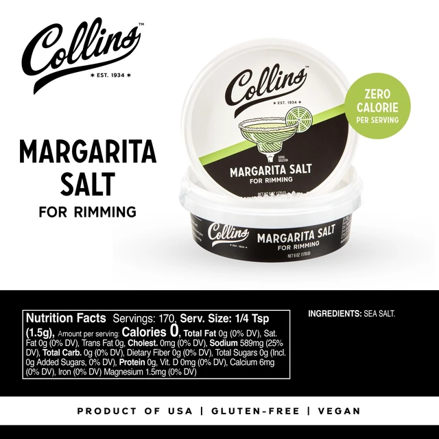 Alt view image 4 of 7 - White Margarita Salt Rimmer for Cocktails, Rimming salt for Margarita glasses, Perfect for Tequila and Mezcal drinks, Rim salt for margarita and shot glasses, 6oz