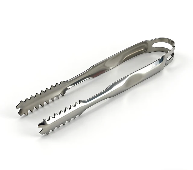 Main image of 2PCS Stainless Steel Ice Tongs 7 Inch Professional Bar Tongs with Serrated Grip Teeth for Ice Cubes, Sugar, Salad Multi Purpose Serving Utensil for Kitchen, BBQ, Party, Home, Hotel & Bar Accessories
