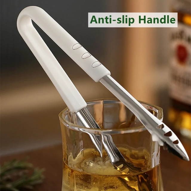 Alt view image 6 of 7 - Stainless Steel Ice Tongs - Ideal for Ice Bucket, Jumbo Ice Balls & King Cubes - Small Tongs for Sugar Cubes, Cheese, Candy - Perfect for Bar & Kitchen Use