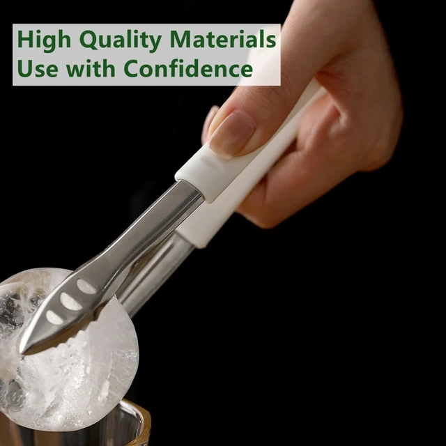 Alt view image 5 of 7 - Stainless Steel Ice Tongs - Ideal for Ice Bucket, Jumbo Ice Balls & King Cubes - Small Tongs for Sugar Cubes, Cheese, Candy - Perfect for Bar & Kitchen Use