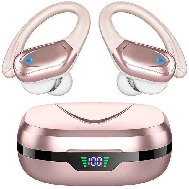 Main image of Sports Bluetooth Headphones, 80Hrs Playtime Wireless Earbuds with LED Power Display, IPX7 Waterproof Earphones for Workout/Running, Noise Canceling Headset Ear Buds