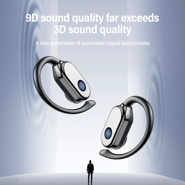 Alt view image 2 of 7 - Wireless Earbuds 45 Hours Bluetooth 5.5 Headphone Sport, 2026 Bluetooth Earbuds Over Ear Bud with Earhooks, LED Display Noise Cancelling Mic IPX7 Waterproof Earphone