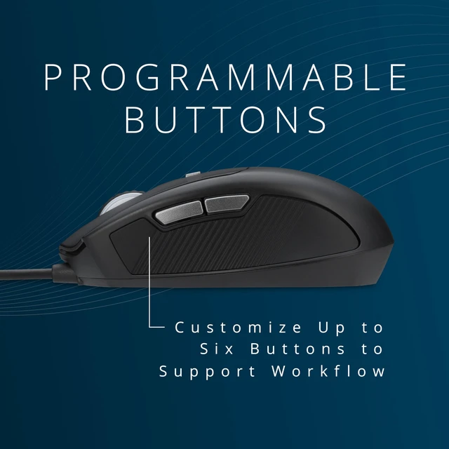 Alt view image 4 of 7 - USB-C Wired Mouse, Pro Fit Ergo MY435 EQ Wired Mouse, for Small to Medium-Sized Hand, Programmable Buttons, Quiet-Click Buttons, USB-C Connection - Black (K72512NA)
