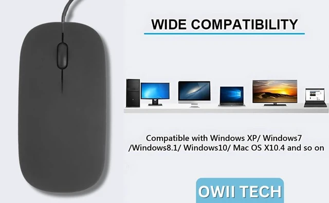 Alt view image 2 of 4 - USB Wired Mouse for Laptop Computer and PC, 3-Button Wired USB Computer Corded Mouse with Scrolling Wheel, Optical Computer Mouse for Mac Desktop Silent Click Premium and Portable Mice