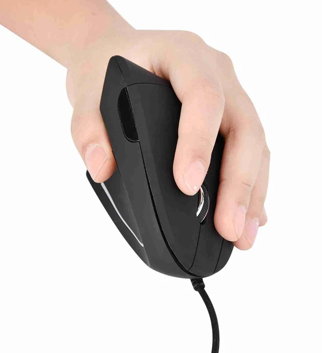 Main image of Ergonomic Vertical USB Wired Mouse, Left Handed Optical Mouse, 3 Adjustable DPI 800/1200/1600, 6 Programmable Buttons, Universal Gaming Mouse for Laptop, Desktop, Notebook, PC, Computer (Black)