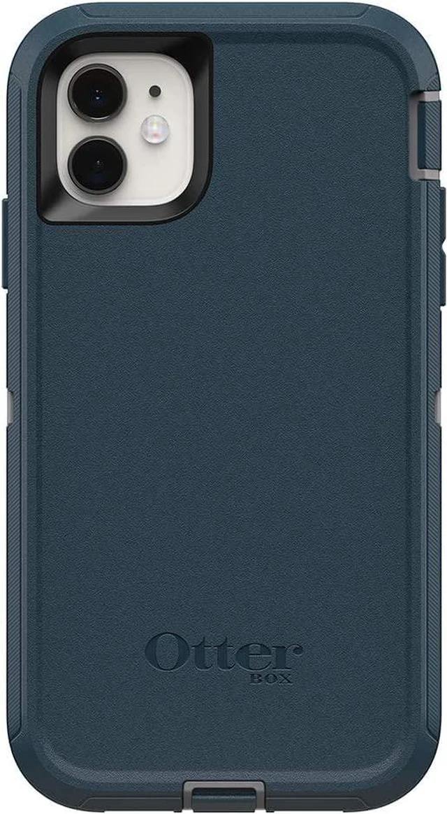 Main image of Defender Series Screenless Edition Case for iPhone 11 (Only) - Case Only - Non-Retail Packaging - Gone Fishin (Blue)