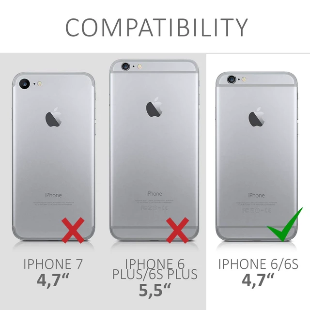 Alt view image 6 of 7 - Case Compatible with Apple iPhone 6 / 6S Case - TPU Silicone Phone Cover with Soft Finish - Blueberry