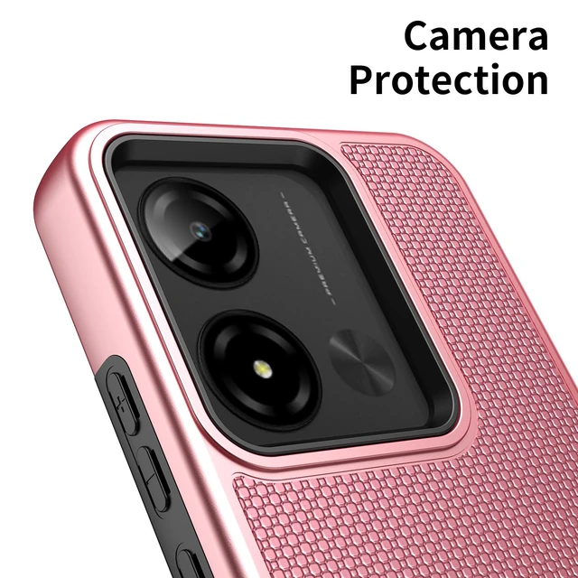 Alt view image 6 of 7 - for Cloud Mobile Stratus C8 Prime Phone Case with Tempered Glass Screen Protector,Dual Layer Heavy Duty Shockproof Protection (Rose Gold)
