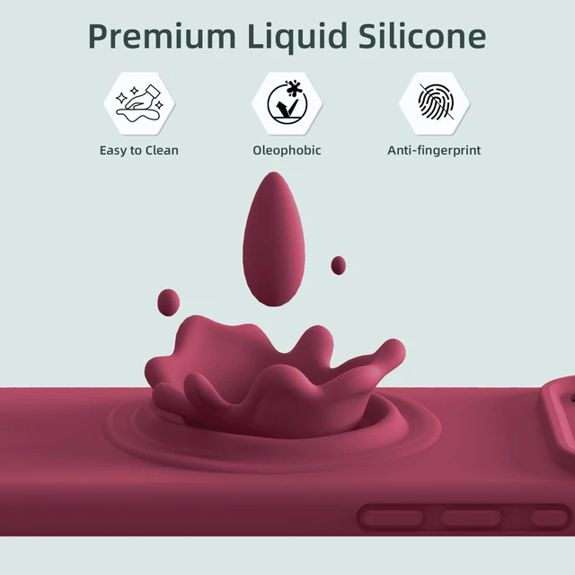 Alt view image 5 of 7 - Magnetic Engraved for iPhone 17 Air Case, Wine Red Flower | Compatible with Magsafe, All-Round Protection, Premium Liquid Silicone, Anti-Scratch Microfiber Lining, Women Girls
