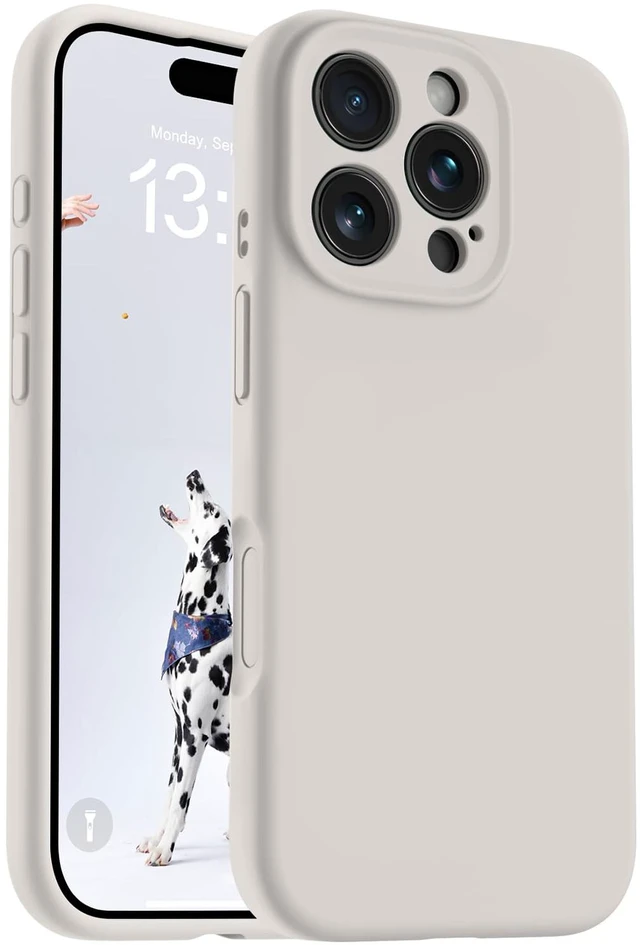 Main image of Magnetic for iPhone 16 Pro Case,Compatible with Magsafe,Classic Liquid Silicone Mobile Phone Case,Integrated Camera Control Button,Anti-Scratch Microfiber Lining, Stone