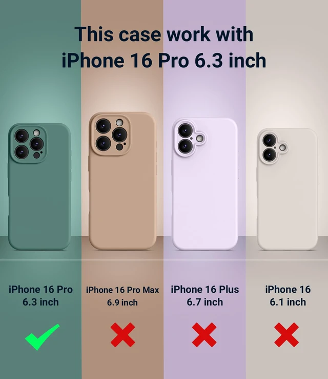 Alt view image 2 of 7 - Magnetic for iPhone 16 Pro Case,Compatible with Magsafe,Classic Liquid Silicone Mobile Phone Case,Integrated Camera Control Button,Anti-Scratch Microfiber Lining, Stone
