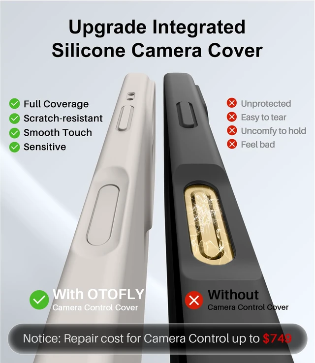 Alt view image 7 of 7 - Magnetic for iPhone 16 Pro Case,Compatible with Magsafe,Classic Liquid Silicone Mobile Phone Case,Integrated Camera Control Button,Anti-Scratch Microfiber Lining, Stone