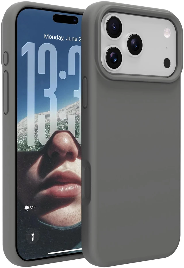 Main image of iPhone 17 pro/18 pro Case Silicone(Charcoal Gray) | Premium Liquid Silicone,Baby-Grade Safe Material,Silky Soft Touch,Military Grade Shock Absorption,Easy To Install & Remove