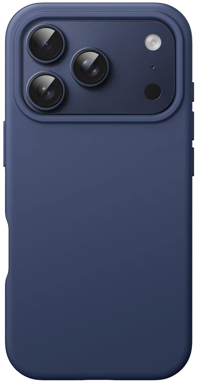 Main image of Silicone Case for iPhone 17 Pro Max, Dark Blue | Silky Soft Touch, Shockproof Protection, Scratch Resistant, Microfiber Lining