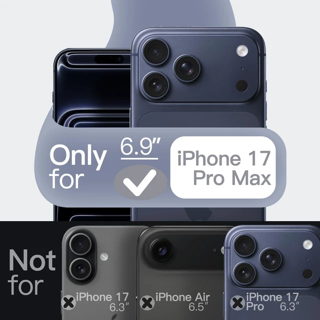 Alt view image 2 of 7 - Silicone Case for iPhone 17 Pro Max, Dark Blue | Silky Soft Touch, Shockproof Protection, Scratch Resistant, Microfiber Lining