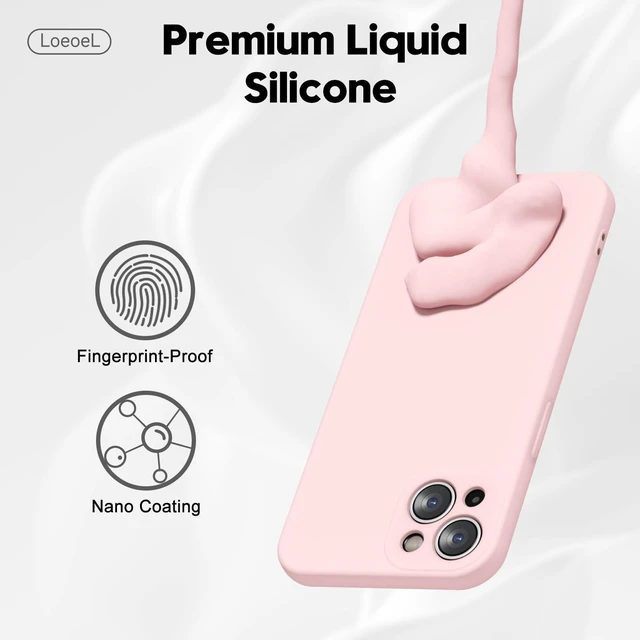 Alt view image 3 of 7 - for iPhone 13 Phone Case Silicone, Minimalist Ultra Thin Slim Soft Rubber Gel Solid Color Matte TPU Cute Case for Women Men, Girly Plain Aesthetic Design & Camera Cover Protection, Light Pink