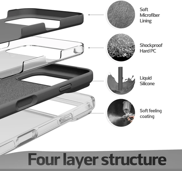 Alt view image 5 of 7 - iPhone 17 pro/18 pro Case Silicone(Charcoal Gray) | Premium Liquid Silicone,Baby-Grade Safe Material,Silky Soft Touch,Military Grade Shock Absorption,Easy To Install & Remove