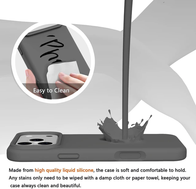 Alt view image 6 of 7 - iPhone 17 pro/18 pro Case Silicone(Charcoal Gray) | Premium Liquid Silicone,Baby-Grade Safe Material,Silky Soft Touch,Military Grade Shock Absorption,Easy To Install & Remove
