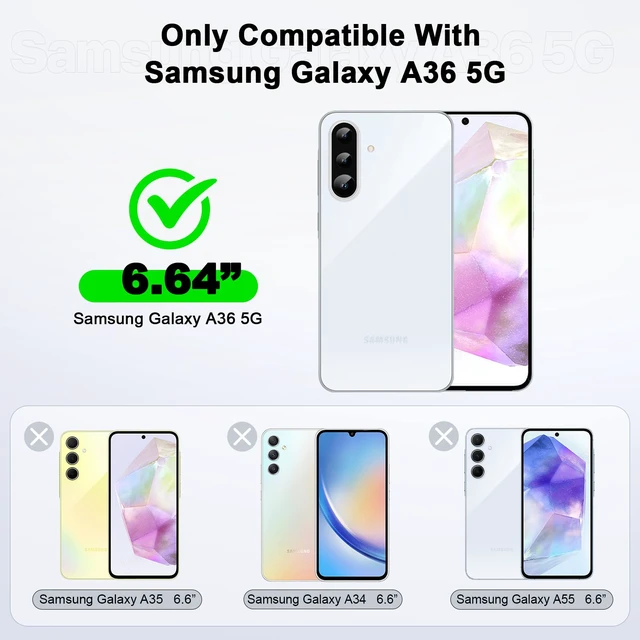 Alt view image 2 of 7 - for A36-Samsung-Case: Samsung A36 5G Case with 2 Pack Tempered Glass Screen Protector, Soft Liquid Silicone Shockproof Anti-Scratch Phone Case for Galaxy 36A, Purple