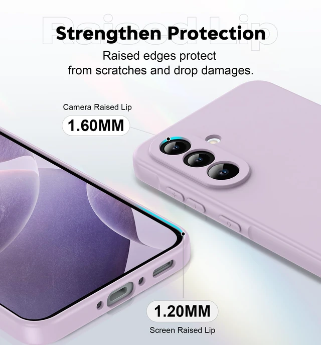 Alt view image 3 of 7 - for A36-Samsung-Case: Samsung A36 5G Case with 2 Pack Tempered Glass Screen Protector, Soft Liquid Silicone Shockproof Anti-Scratch Phone Case for Galaxy 36A, Purple