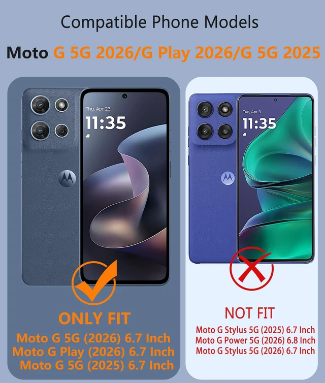 Alt view image 2 of 7 - for Moto G 2026/2025 Phone Case: Dual Layer Non Slip Shockproof | Moto G Play 2026/G Power 2025 Case With Screen Protector, Military Drop Protection, Matte Protective Daily Phone Cover, Black