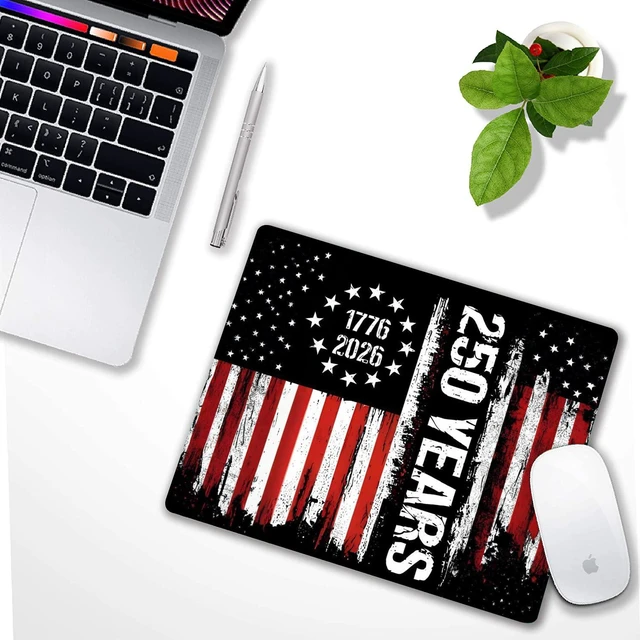 Alt view image 4 of 6 - The 250th Anniversary of the United States Customized Mousepad Non-Slip Rubber Base Mouse Pads for Computers Laptop