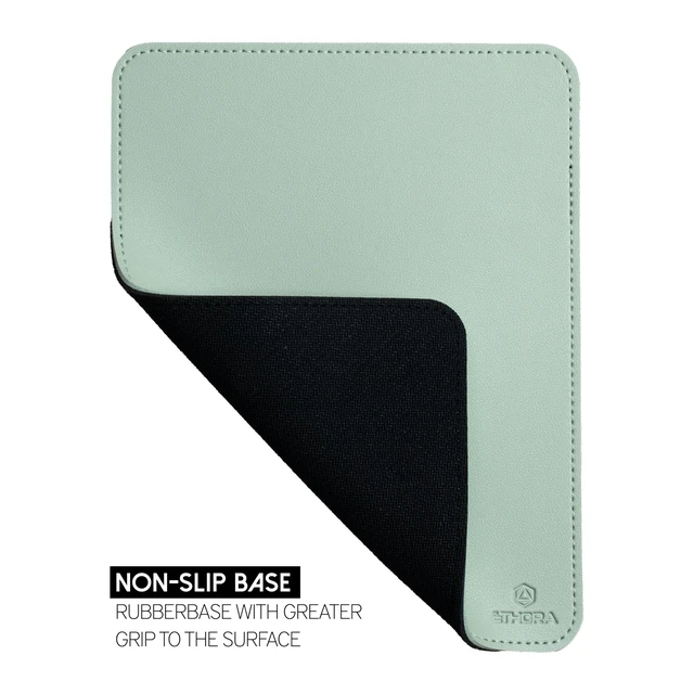 Alt view image 5 of 7 - Faux Leather Mouse Pad Elegant & Waterproof | Synthetic Leather, Non-Slip Rubber Base, Stitched Edges | Ideal for Laptop, Office (Light Green, 7 x 9 Inches)