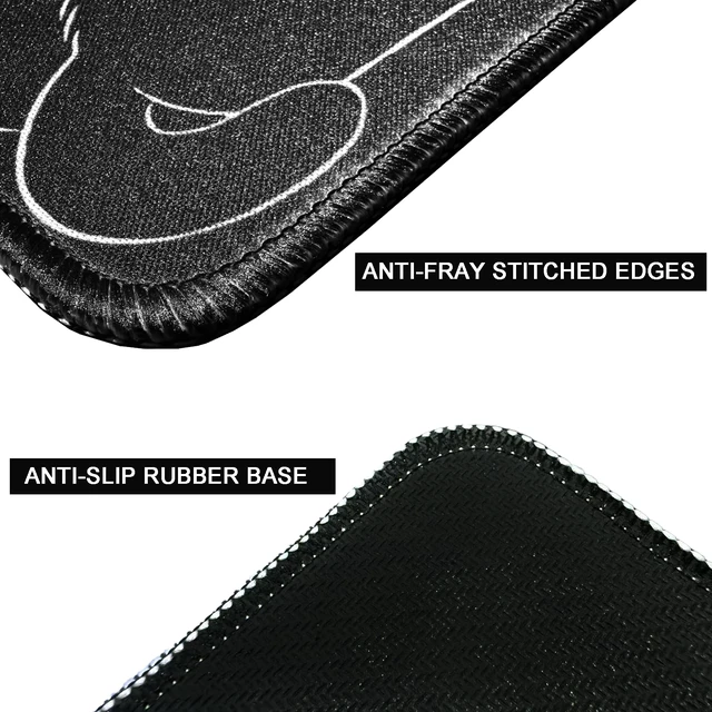 Alt view image 3 of 6 - Cute Black Cats Mouse Pad with Stitched Edge Washable Cat Design Mousepad with Non-Slip Rubber Base for Home Office Laptop Computer Soft & Comfortable Mat Desk Accessories