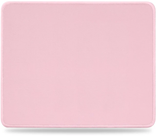 Main image of Mouse Pad with Anti-fray Stitching,10.2 * 8.3 in Pink | Anti-Fray Stitched Edges, Premium Waterproof Surface, Non-Slip Rubber Base, Office & Home Use
