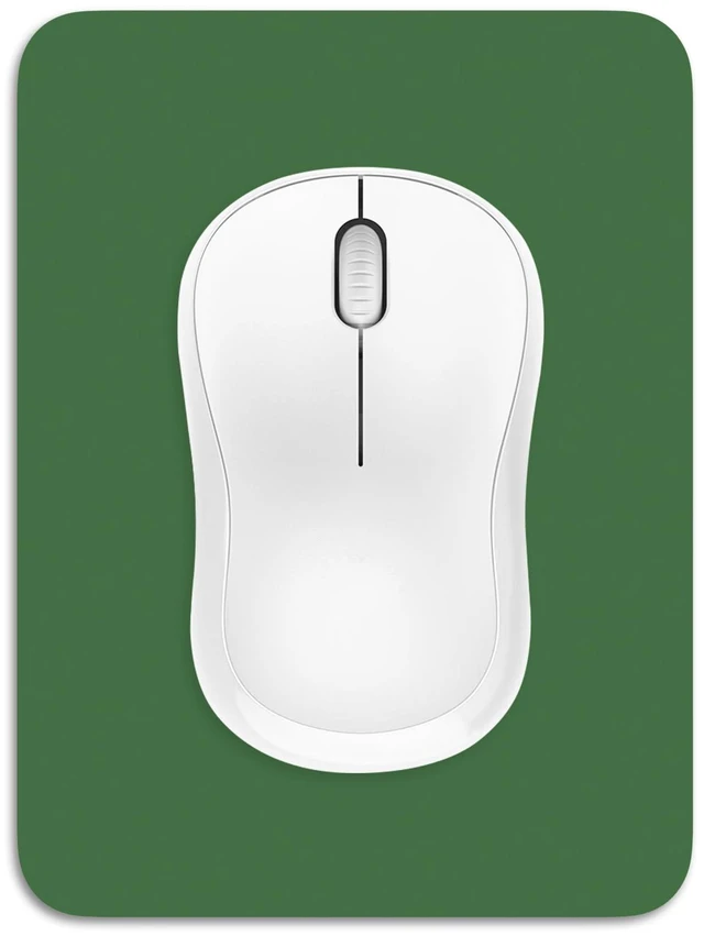 Main image of Small Mouse Pad, 6 x 8 Inch Thick Rubber Premium-Textured Non-Slip Portable & Washable Mini Mouse Mat for Women Men Wireless Laptops Keyboard Tray Gaming Computer Office Travel, Forest Green