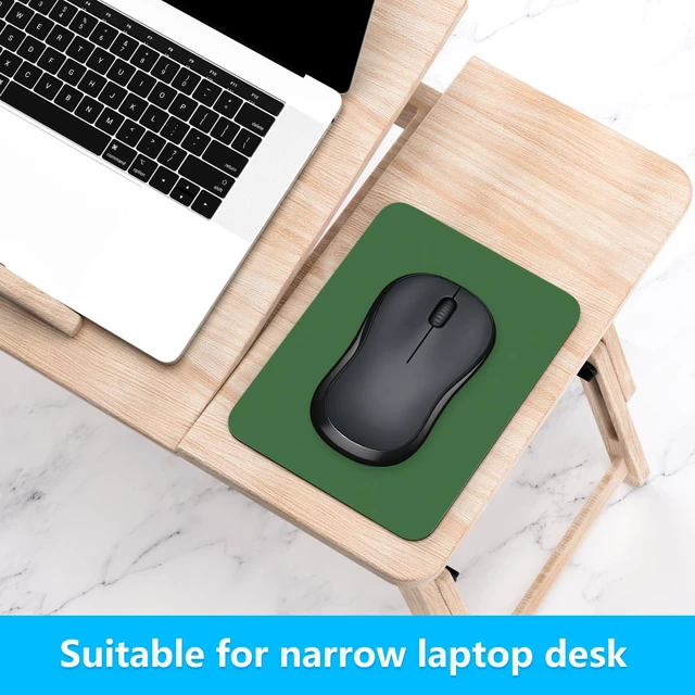 Alt view image 4 of 5 - Small Mouse Pad, 6 x 8 Inch Thick Rubber Premium-Textured Non-Slip Portable & Washable Mini Mouse Mat for Women Men Wireless Laptops Keyboard Tray Gaming Computer Office Travel, Forest Green