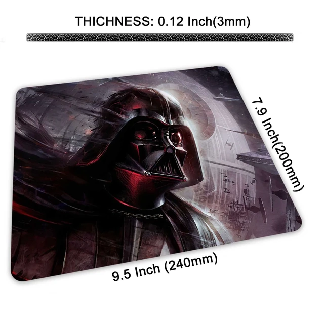 Alt view image 3 of 4 - Cool Science Fiction Mouse Mat, Waterproof Non Slip Rubber Base Mouse Pad for Office Laptop, Black Mouse Pads for Desk, 9.8"x7.9"x0.12" Inch