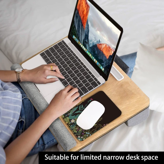 Alt view image 3 of 7 - Small Mouse Pad 6 x 8 Inch, Mini Mouse Pad Thick for Laptop Wireless Mouse Home Office Travel, Portable, Washable (Weeds)