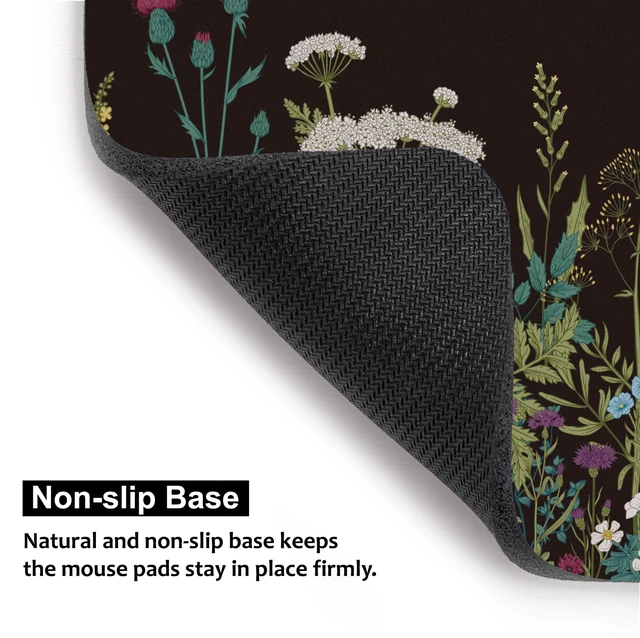 Alt view image 5 of 7 - Small Mouse Pad 6 x 8 Inch, Mini Mouse Pad Thick for Laptop Wireless Mouse Home Office Travel, Portable, Washable (Weeds)