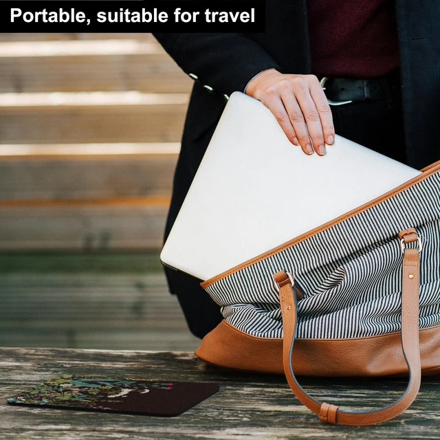 Alt view image 7 of 7 - Small Mouse Pad 6 x 8 Inch, Mini Mouse Pad Thick for Laptop Wireless Mouse Home Office Travel, Portable, Washable (Weeds)