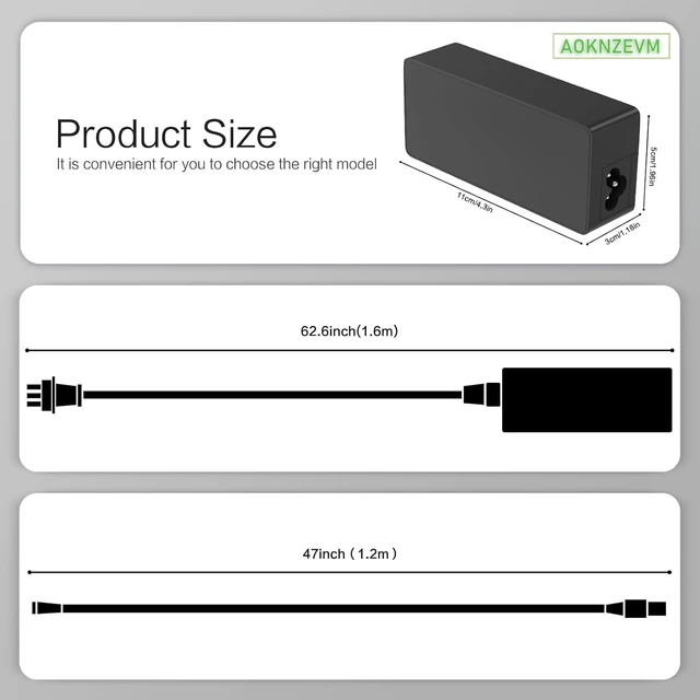 Alt view image 3 of 6 - Universal Chromebook Charger, 65W 45W USB C Laptop Charger Compatible with HP, Dell, Samsung, Acer, ASUS, Google Chromebook, Compatible with Lenovo Thinkpad/Yoga, Type-C Power Cord