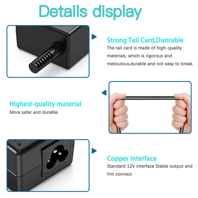 Alt view image 3 of 6 - USB C Laptop Charger, 65W USB C Laptop Charger Compatible with HP Lenovo Dell Asus Acer Samsung Google Chromebook Fast Charging Type C