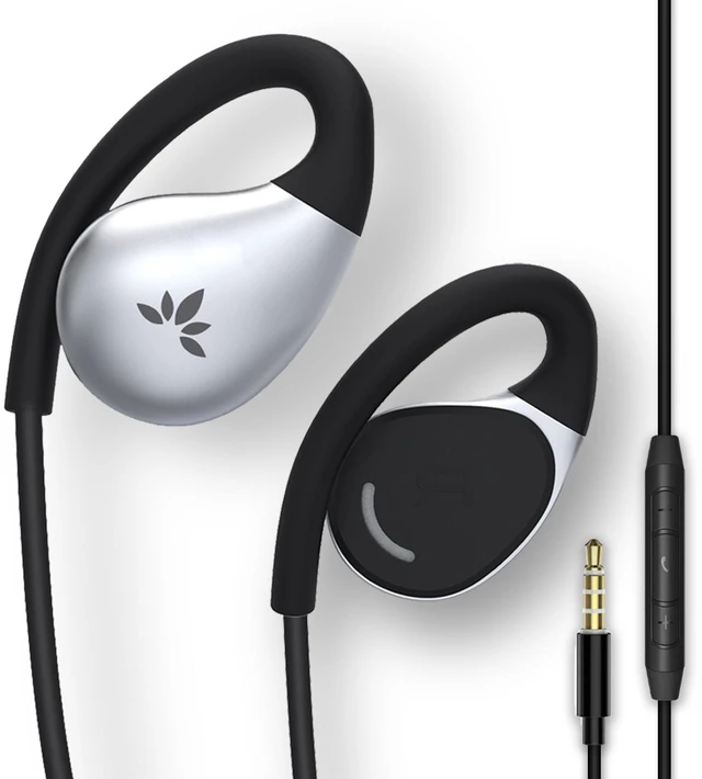 Main image of Resolve 3.5mm AUX Wired Open-Ear Earbuds w/Mic & Over-Ear Hook | Large Size, Compatible with Android Smartphones & Laptops & PC with AUX Jack, Ideal for Office, Outdoor & Home