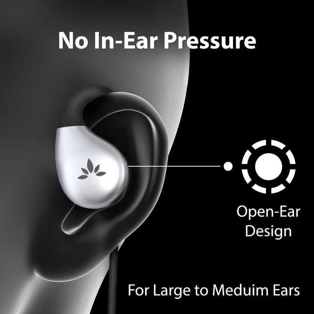 Alt view image 3 of 6 - Resolve 3.5mm AUX Wired Open-Ear Earbuds w/Mic & Over-Ear Hook | Large Size, Compatible with Android Smartphones & Laptops & PC with AUX Jack, Ideal for Office, Outdoor & Home