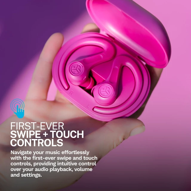 Alt view image 2 of 7 - JBuds Sport ANC 4, True Wireless Earbuds, Active Noise Cancelling, Multipoint Connect, Pink