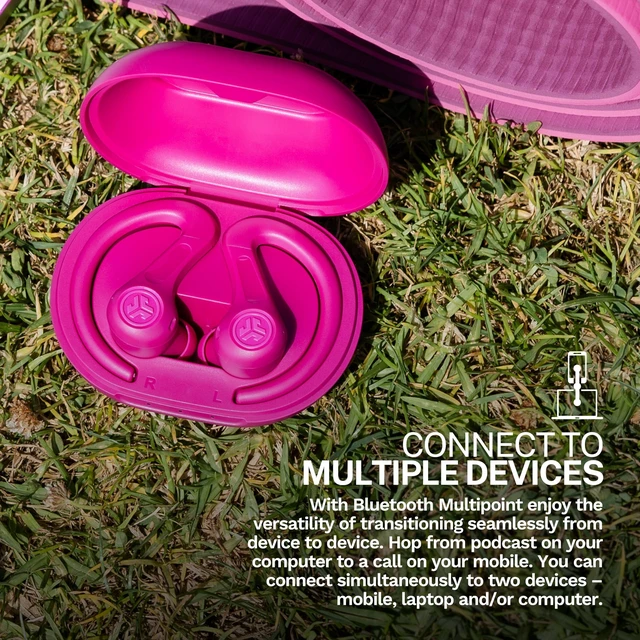 Alt view image 5 of 7 - JBuds Sport ANC 4, True Wireless Earbuds, Active Noise Cancelling, Multipoint Connect, Pink