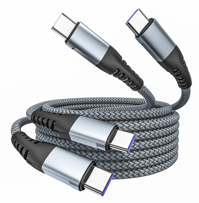 Main image of USB C to USB C Cable 2Pack 6FT, Type C 60W Fast Charging Cord Nylon Braided | USB C Charger Cable for iPhone 17 16 15 Pro Max iPad MacBook Neo Air Pro Samsung S26 S25 Ultra Pixel
