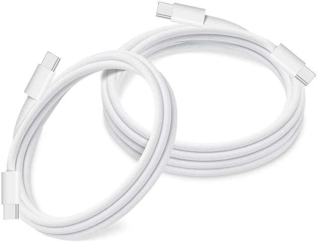 Main image of USB C to USB C Cable(2 Pack)Type-C 60W Fast Charging Cable, Nylon Braided, for Home/Office/Travel, Compatible with iPhone 17/16/15, MacBook, Samsung, iPad, Laptop3.3ft + 5ft
