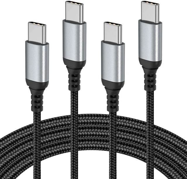 Main image of USB C to USB C Cable 3FT, 2-Pack PD 60W C to C Cable Fast Charging | Black Nylon Braided USBC to USBC Cord for iPhone 17 16 15 Pro Max Plus, Samsung Galaxy S26 S25 S24, MacBook, iPad, Pixel