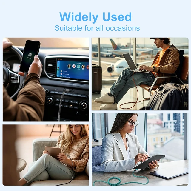 Alt view image 7 of 7 - USB C to USB C Cable Fast Charging Nylon Braided 60w 3PACK 6FT | C to C Charger Cord Compatible for iPhone 17 16 15 Pro Max Plus,MacBook Pro/Air,Samsung Galaxy S25 Ultra S24,iPad Pro,Pixel