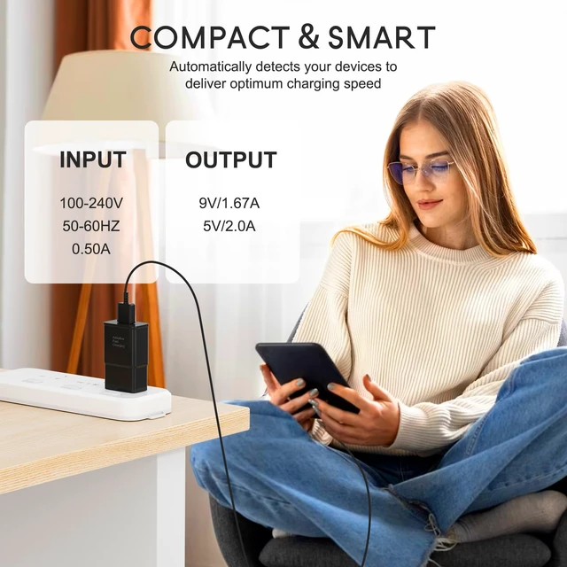 Alt view image 4 of 7 - Adaptive Fast Charging Adapter Quick Charge Charging Block | Wall Charger Plug for Samsung Galaxy S26/S26 Ultra/S25/S25 Ultra/S24/S23/S22/S10/S9/S8/S7/S6(4-Pack)
