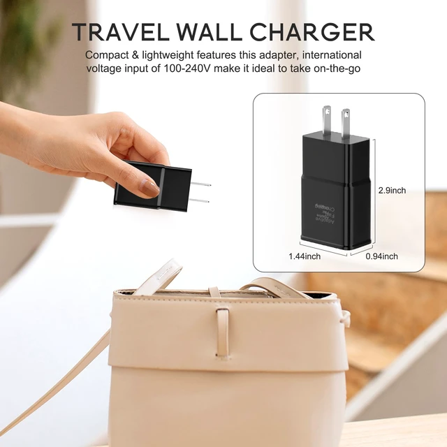 Alt view image 6 of 7 - Adaptive Fast Charging Adapter Quick Charge Charging Block | Wall Charger Plug for Samsung Galaxy S26/S26 Ultra/S25/S25 Ultra/S24/S23/S22/S10/S9/S8/S7/S6(4-Pack)